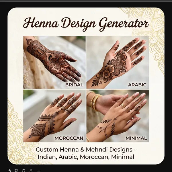 Henna design — made with Crevisto